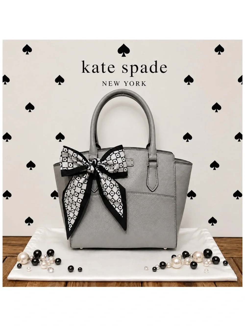 Kate Spade. 4 Piece Set: Jeanne Satchel with Free Eyeglasses, Scarf & Dust Bag.
